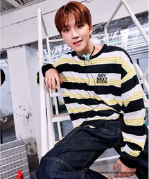 BOYNEXTDOOR | ZOZOTOWN（ボーイネクストドア | ゾゾタウン）の「BOYNEXTDOOR | ZOZOTOWN BORDER T-SHIRT（Tシャツ/カットソー）」