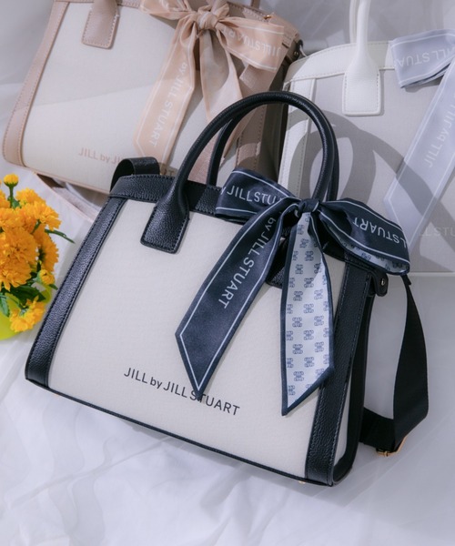 JILL by JILL STUART(ジルバイジルスチュアート)の「バイカラーコンビトート小(トートバッグ・レディース・ベージュ/グレー/ブラック・FREE)」の4枚目の写真