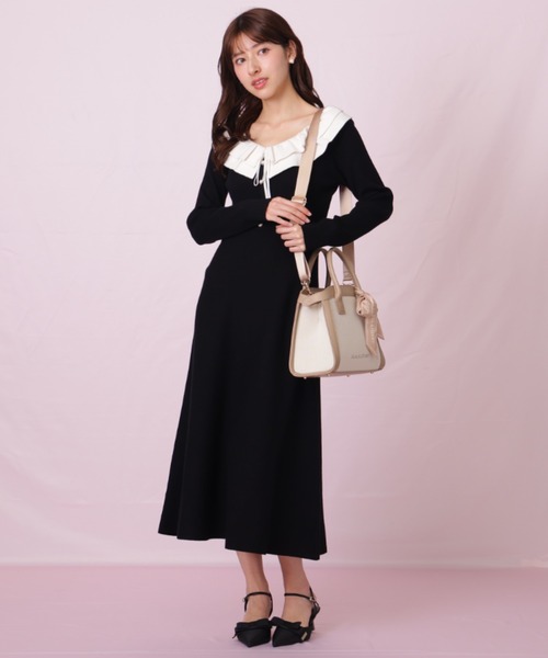 JILL by JILL STUART(ジルバイジルスチュアート)の「バイカラーコンビトート小(トートバッグ・レディース・ベージュ/グレー/ブラック・FREE)」の8枚目の写真