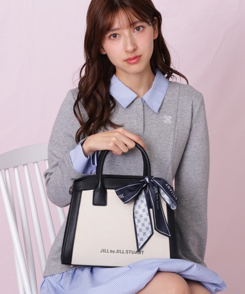 JILL by JILL STUART(ジルバイジルスチュアート)の「バイカラーコンビトート小(トートバッグ・レディース・ベージュ/グレー/ブラック・FREE)」の10枚目の写真