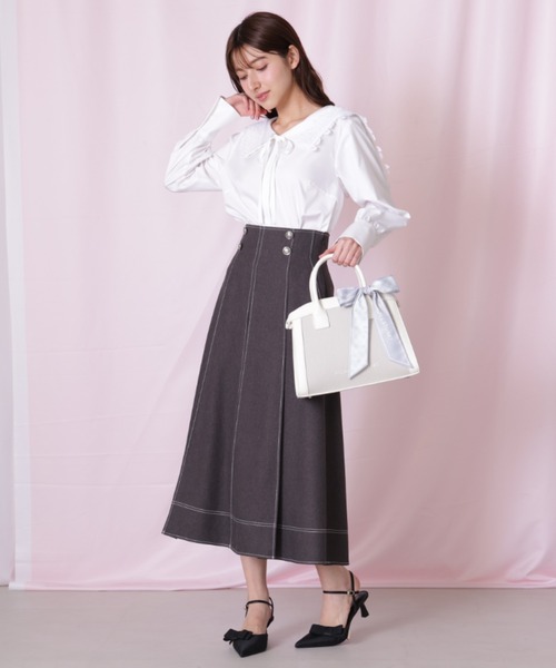 JILL by JILL STUART(ジルバイジルスチュアート)の「バイカラーコンビトート小(トートバッグ・レディース・ベージュ/グレー/ブラック・FREE)」の16枚目の写真
