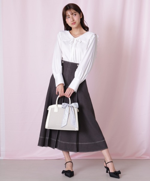 JILL by JILL STUART(ジルバイジルスチュアート)の「バイカラーコンビトート小(トートバッグ・レディース・ベージュ/グレー/ブラック・FREE)」の15枚目の写真