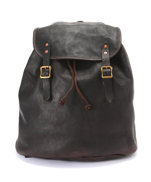 schott（ショット）の「VASCO/ヴァスコ/LEATHER ARMY RUCKSACK-TYPE2/レザー アーミー ラックサック（バックパック/リュック・メンズ・ブラック・F）」の2枚目の写真
