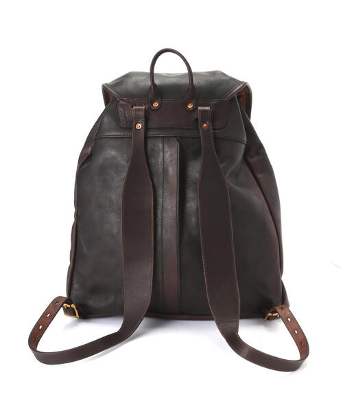 schott（ショット）の「VASCO/ヴァスコ/LEATHER ARMY RUCKSACK-TYPE2/レザー アーミー ラックサック（バックパック/リュック・メンズ・ブラック・F）」の3枚目の写真