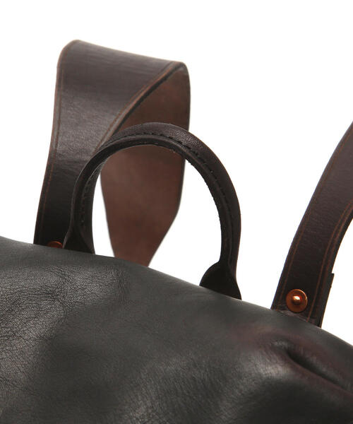 schott（ショット）の「VASCO/ヴァスコ/LEATHER ARMY RUCKSACK-TYPE2/レザー アーミー ラックサック（バックパック/リュック・メンズ・ブラック・F）」の4枚目の写真