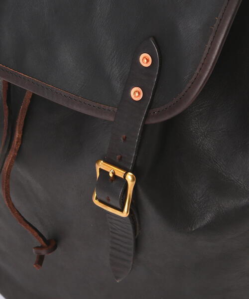 schott（ショット）の「VASCO/ヴァスコ/LEATHER ARMY RUCKSACK-TYPE2/レザー アーミー ラックサック（バックパック/リュック・メンズ・ブラック・F）」の6枚目の写真