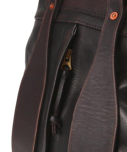 schott（ショット）の「VASCO/ヴァスコ/LEATHER ARMY RUCKSACK-TYPE2/レザー アーミー ラックサック（バックパック/リュック・メンズ・ブラック・F）」の7枚目の写真