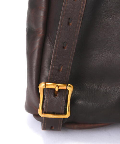 schott（ショット）の「VASCO/ヴァスコ/LEATHER ARMY RUCKSACK-TYPE2/レザー アーミー ラックサック（バックパック/リュック・メンズ・ブラック・F）」の8枚目の写真