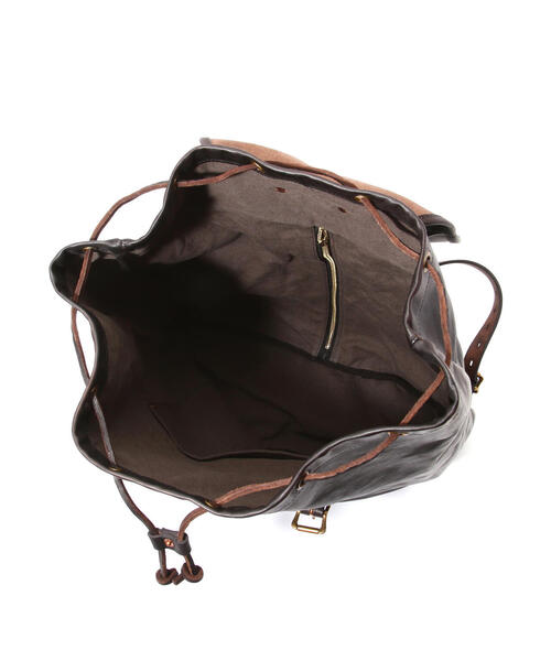 schott（ショット）の「VASCO/ヴァスコ/LEATHER ARMY RUCKSACK-TYPE2/レザー アーミー ラックサック（バックパック/リュック・メンズ・ブラック・F）」の12枚目の写真