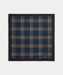 チェック ウールシルク バンダナ