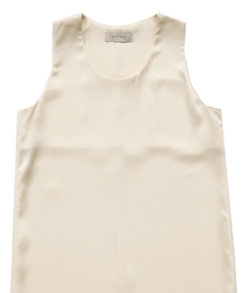 select MOCA by son（セレクトモカバイソン）の「ラウンドネックサテンロングワンピース【セットアップ対応】【by SON】（ワンピース・レディース・ブラウン/アイボリー/ブラック・MEDIUM/LARGE）」の9枚目の写真