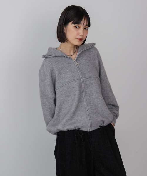 Bou Jeloud(ブージュルード)の「ニットライトジップアウター(その他アウター・レディース・グレー/アイボリー/チャコールグレー・FREE)」の20枚目の写真