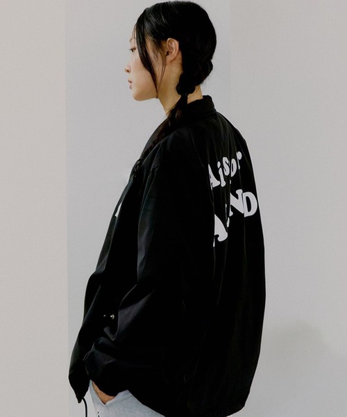 ALAND（エーランド）の「【UNISEX】ALAND／コーチジャケット（ブルゾン・レディース・ブラック/ブルー・LARGE/MEDIUM）」の5枚目の写真