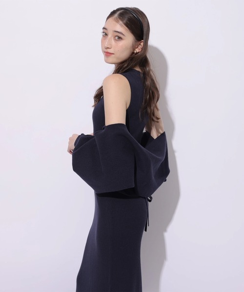 リランドチュール♡ラッフルヘムミニニットワンピース Rirandture（リランドチュール）の「ラッフルヘムミニニットワンピース