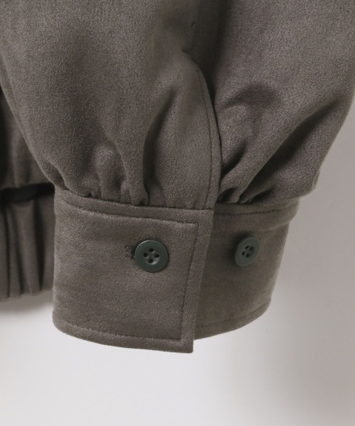 LEPSIM（レプシィム）の「フェイクスエードユルブルゾン　636607（ブルゾン・レディース・チャコールグレー/ライトベージュ/ブラック・FREE）」の7枚目の写真