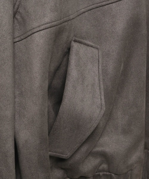 LEPSIM（レプシィム）の「フェイクスエードユルブルゾン　636607（ブルゾン・レディース・チャコールグレー/ライトベージュ/ブラック・FREE）」の10枚目の写真