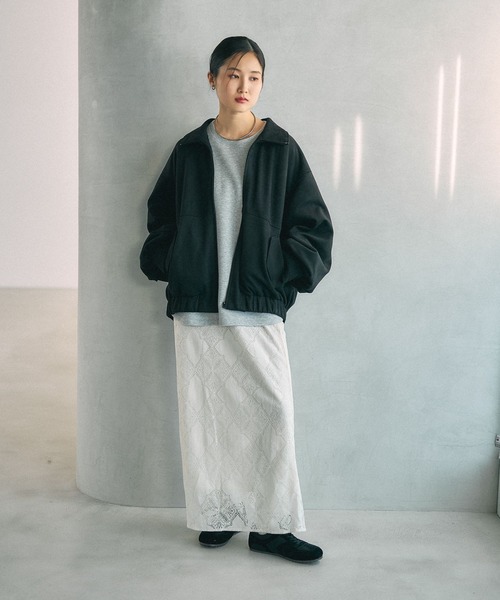 LEPSIM（レプシィム）の「フェイクスエードユルブルゾン　636607（ブルゾン・レディース・チャコールグレー/ライトベージュ/ブラック・FREE）」の16枚目の写真