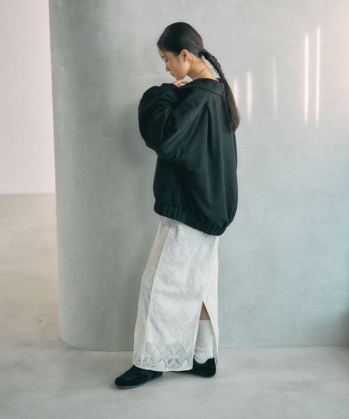 LEPSIM（レプシィム）の「フェイクスエードユルブルゾン　636607（ブルゾン・レディース・チャコールグレー/ライトベージュ/ブラック・FREE）」の18枚目の写真