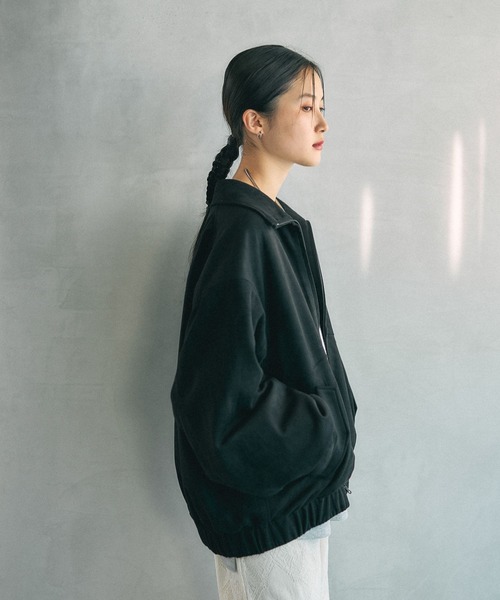 LEPSIM（レプシィム）の「フェイクスエードユルブルゾン　636607（ブルゾン・レディース・チャコールグレー/ライトベージュ/ブラック・FREE）」の20枚目の写真