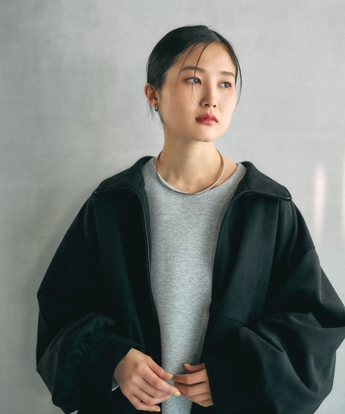 LEPSIM（レプシィム）の「フェイクスエードユルブルゾン　636607（ブルゾン・レディース・チャコールグレー/ライトベージュ/ブラック・FREE）」の21枚目の写真