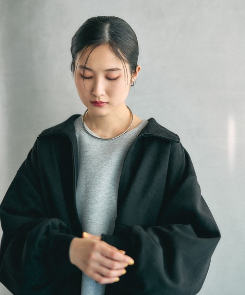 LEPSIM（レプシィム）の「フェイクスエードユルブルゾン　636607（ブルゾン・レディース・チャコールグレー/ライトベージュ/ブラック・FREE）」の22枚目の写真