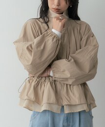 GALLEST | シャーリングペプラムブルゾン(ブルゾン)