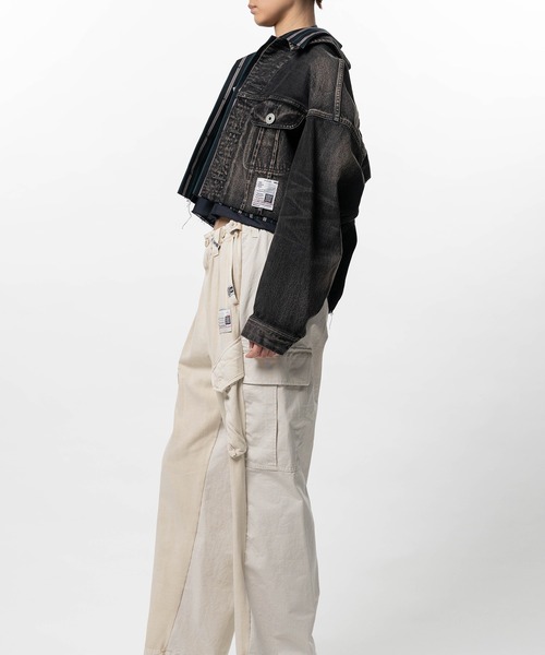 Maison MIHARA YASUHIRO(メゾンミハラヤスヒロ)の「Triple Layered Denim Jacket(ブルゾン・レディース・ブラック/インディゴブルー・36/38)」の9枚目の写真