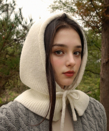 PREMIERE AMOUR（プルミエラムール）の「ソフトニットバラクラバ - アイボリー（ニットキャップ/ビーニー）」