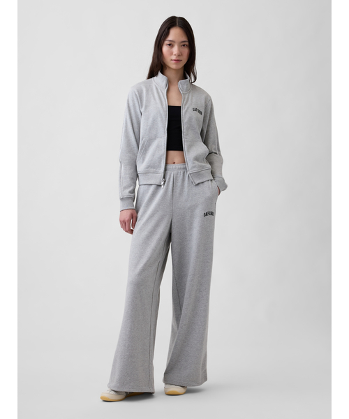 GAP(ギャップ)の「フレンチテリー GAP1969ロゴ トラックジャケット(スウェット・レディース・グレー/ブラック・XXS/XL/M/XS/S/L)」の8枚目の写真