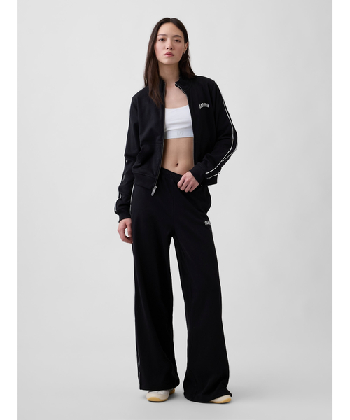 GAP(ギャップ)の「フレンチテリー GAP1969ロゴ トラックジャケット(スウェット・レディース・グレー/ブラック・XXS/XL/M/XS/S/L)」の9枚目の写真