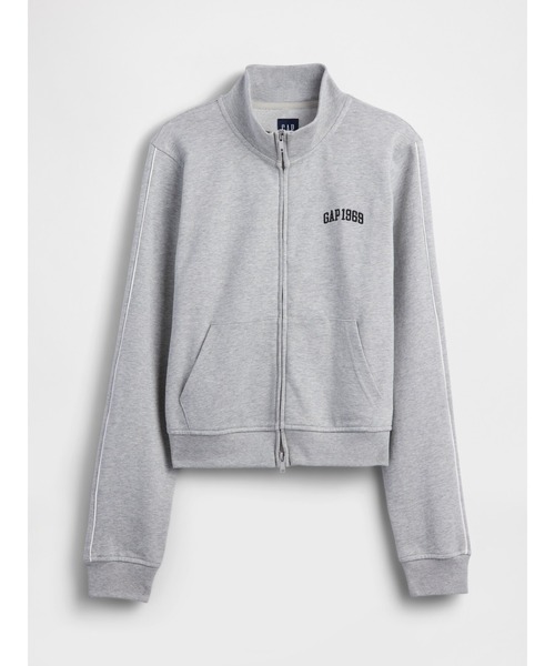 GAP(ギャップ)の「フレンチテリー GAP1969ロゴ トラックジャケット(スウェット・レディース・グレー/ブラック・XXS/XL/M/XS/S/L)」の5枚目の写真