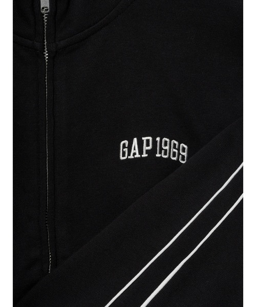 GAP(ギャップ)の「フレンチテリー GAP1969ロゴ トラックジャケット(スウェット・レディース・グレー/ブラック・XXS/XL/M/XS/S/L)」の7枚目の写真