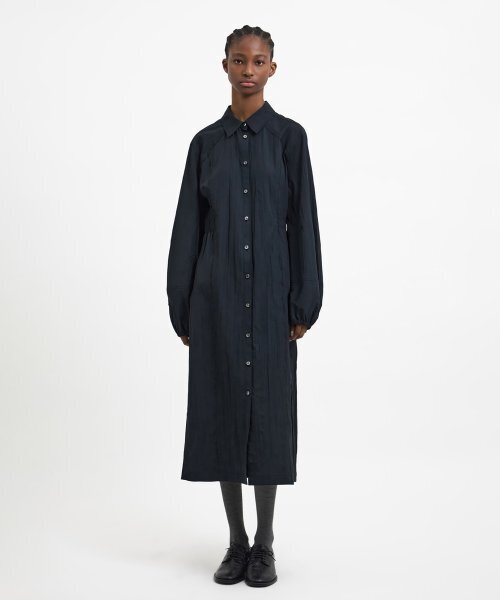 YOUTH(ユース)の「Side-Slit Shirt Dress - Black(ワンピース・レディース・その他・S/M)」の1枚目の写真