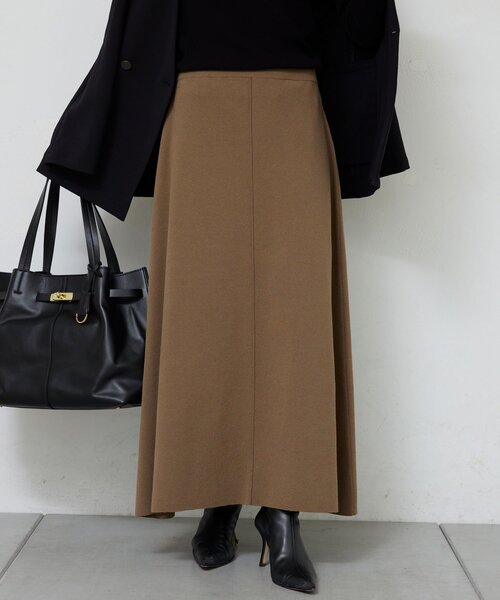 GALLARDAGALANTE(ガリャルダガランテ)の「【セットアップ対応】ニットフレアスカート(スカート・レディース・チャコールグレー/グレイッシュベージュ・FREE)」の10枚目の写真