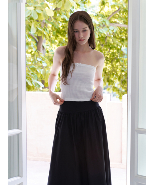 KINDABABY(カインダベイビー)の「baby ribbon tube top - white(その他トップス・レディース・ホワイト・FREE)」の2枚目の写真