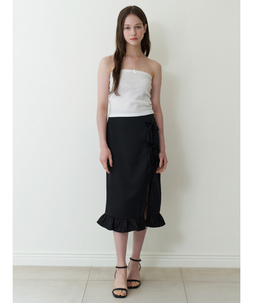 KINDABABY(カインダベイビー)の「baby ribbon tube top - white(その他トップス・レディース・ホワイト・FREE)」の5枚目の写真
