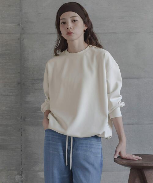 URBAN RESEARCH Sonny Label(アーバンリサーチサニーレーベル)の「カットジョーゼットドロストプルオーバー(Tシャツ/カットソー・レディース・グレー系その他/ブラック/オフホワイト・FREE)」の3枚目の写真