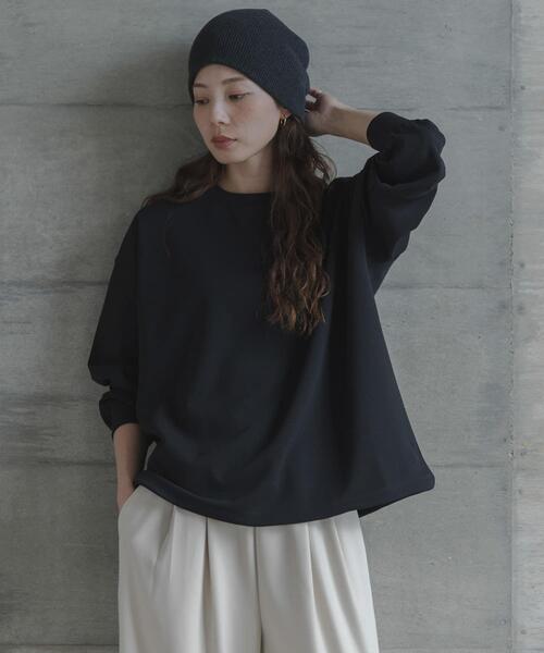 URBAN RESEARCH Sonny Label(アーバンリサーチサニーレーベル)の「カットジョーゼットドロストプルオーバー(Tシャツ/カットソー・レディース・グレー系その他/ブラック/オフホワイト・FREE)」の2枚目の写真