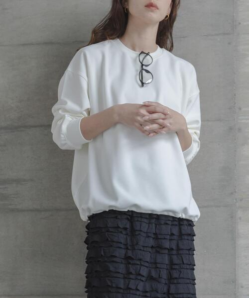 URBAN RESEARCH Sonny Label(アーバンリサーチサニーレーベル)の「カットジョーゼットドロストプルオーバー(Tシャツ/カットソー・レディース・グレー系その他/ブラック/オフホワイト・FREE)」の4枚目の写真