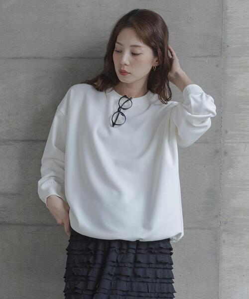 URBAN RESEARCH Sonny Label(アーバンリサーチサニーレーベル)の「カットジョーゼットドロストプルオーバー(Tシャツ/カットソー・レディース・グレー系その他/ブラック/オフホワイト・FREE)」の5枚目の写真