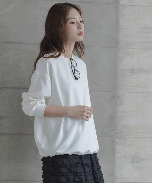 URBAN RESEARCH Sonny Label(アーバンリサーチサニーレーベル)の「カットジョーゼットドロストプルオーバー(Tシャツ/カットソー・レディース・グレー系その他/ブラック/オフホワイト・FREE)」の6枚目の写真