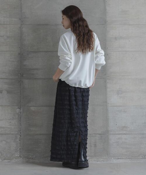 URBAN RESEARCH Sonny Label(アーバンリサーチサニーレーベル)の「カットジョーゼットドロストプルオーバー(Tシャツ/カットソー・レディース・グレー系その他/ブラック/オフホワイト・FREE)」の10枚目の写真