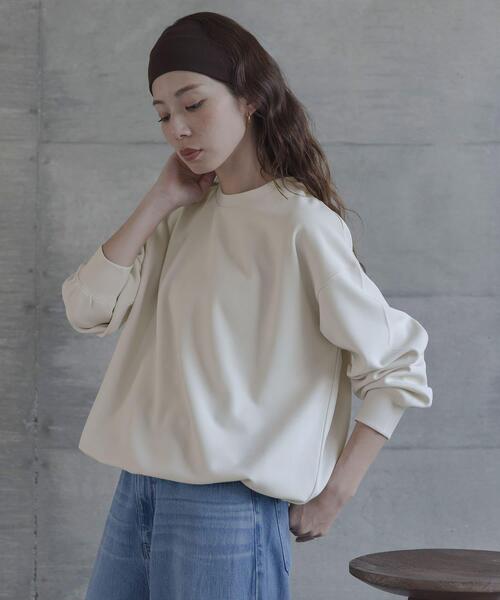 URBAN RESEARCH Sonny Label(アーバンリサーチサニーレーベル)の「カットジョーゼットドロストプルオーバー(Tシャツ/カットソー・レディース・グレー系その他/ブラック/オフホワイト・FREE)」の14枚目の写真