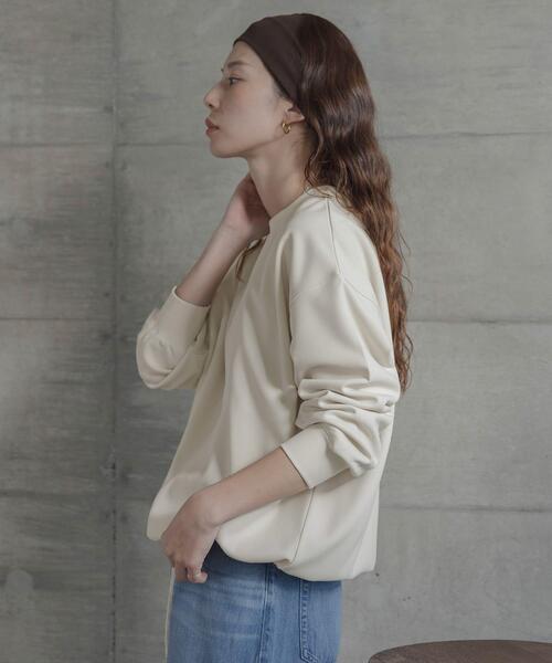 URBAN RESEARCH Sonny Label(アーバンリサーチサニーレーベル)の「カットジョーゼットドロストプルオーバー(Tシャツ/カットソー・レディース・グレー系その他/ブラック/オフホワイト・FREE)」の15枚目の写真