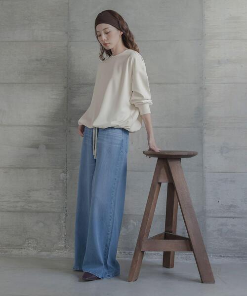 URBAN RESEARCH Sonny Label(アーバンリサーチサニーレーベル)の「カットジョーゼットドロストプルオーバー(Tシャツ/カットソー・レディース・グレー系その他/ブラック/オフホワイト・FREE)」の17枚目の写真