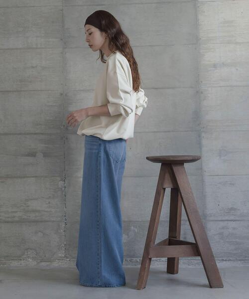 URBAN RESEARCH Sonny Label(アーバンリサーチサニーレーベル)の「カットジョーゼットドロストプルオーバー(Tシャツ/カットソー・レディース・グレー系その他/ブラック/オフホワイト・FREE)」の18枚目の写真