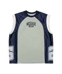 SPORTY SLEEVELESS JERSEY NAVY