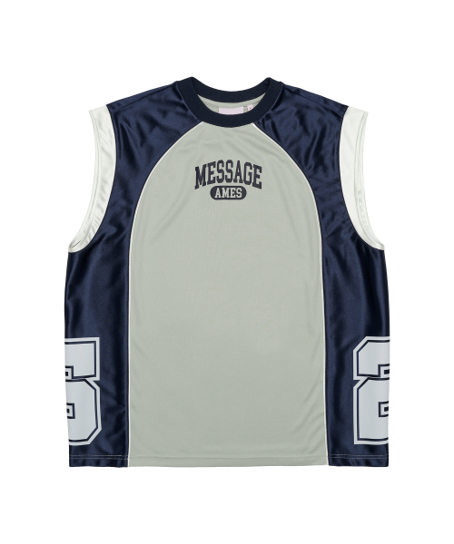 AMESWORLDWIDE(アメスワールドワイド)の「SPORTY SLEEVELESS JERSEY NAVY(Tシャツ/カットソー・レディース・その他・FREE)」の1枚目の写真