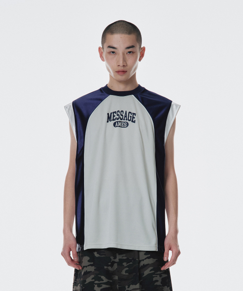 AMESWORLDWIDE(アメスワールドワイド)の「SPORTY SLEEVELESS JERSEY NAVY(Tシャツ/カットソー・レディース・その他・FREE)」の4枚目の写真