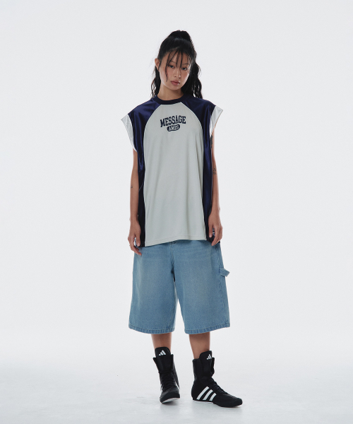 AMESWORLDWIDE(アメスワールドワイド)の「SPORTY SLEEVELESS JERSEY NAVY(Tシャツ/カットソー・レディース・その他・FREE)」の5枚目の写真